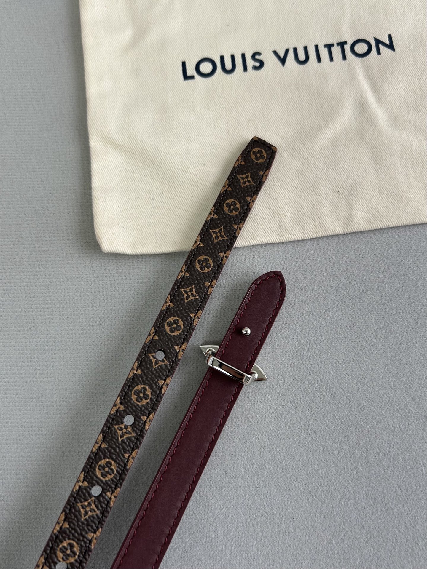 Louis Vuitton Monogram Canvas Blooming Flower Slim Belt 85/34