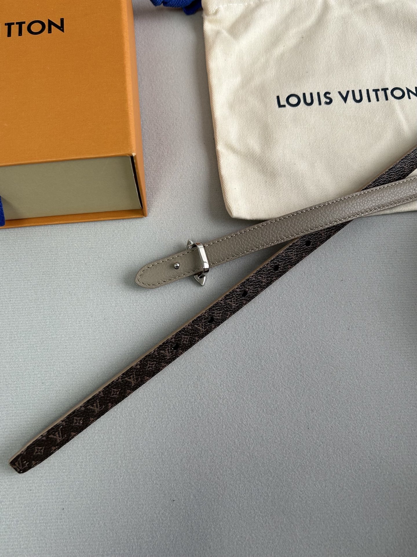 Louis Vuitton Reversible Monogram Belt with Pink Flower Buckle