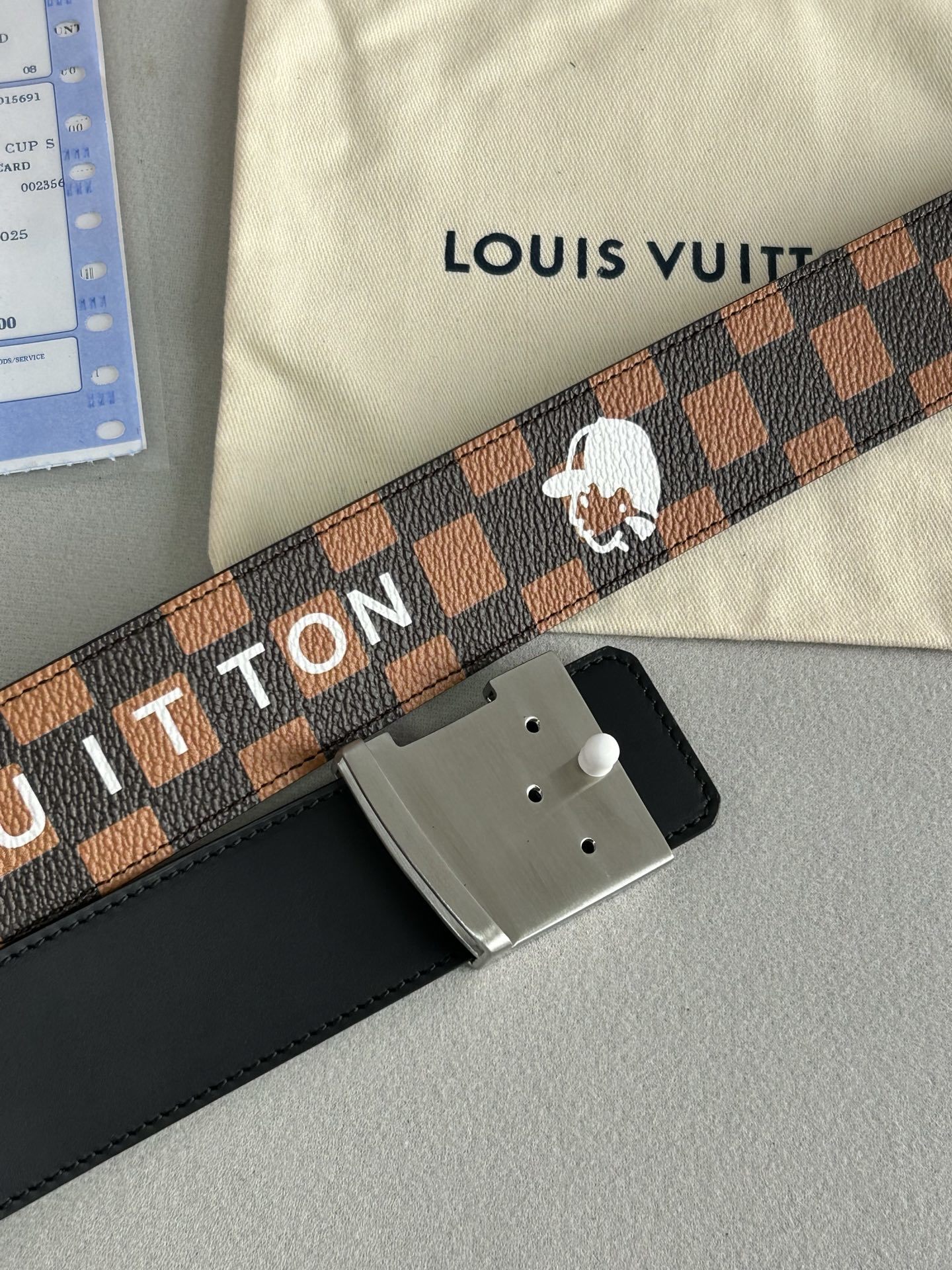 Louis Vuitton LV Initial Damier Ebene Belt M4431 - Size 90/36