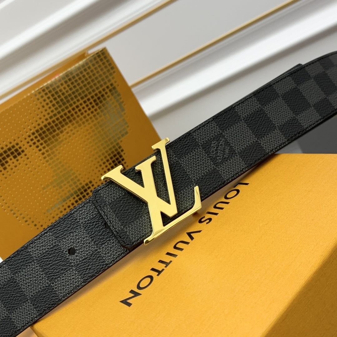 Louis Vuitton LV Initiales 40mm Belt Damier Infini Leather Gold Buckle