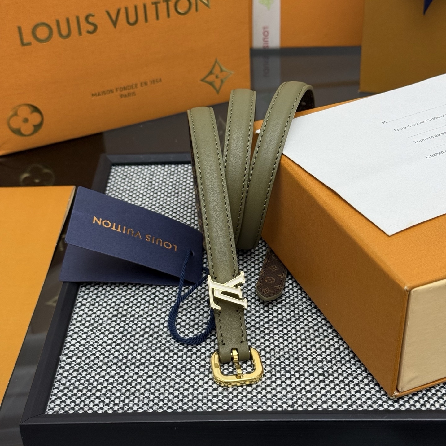 Louis Vuitton Monogram Double Wrap Leather Bracelet - Olive Green