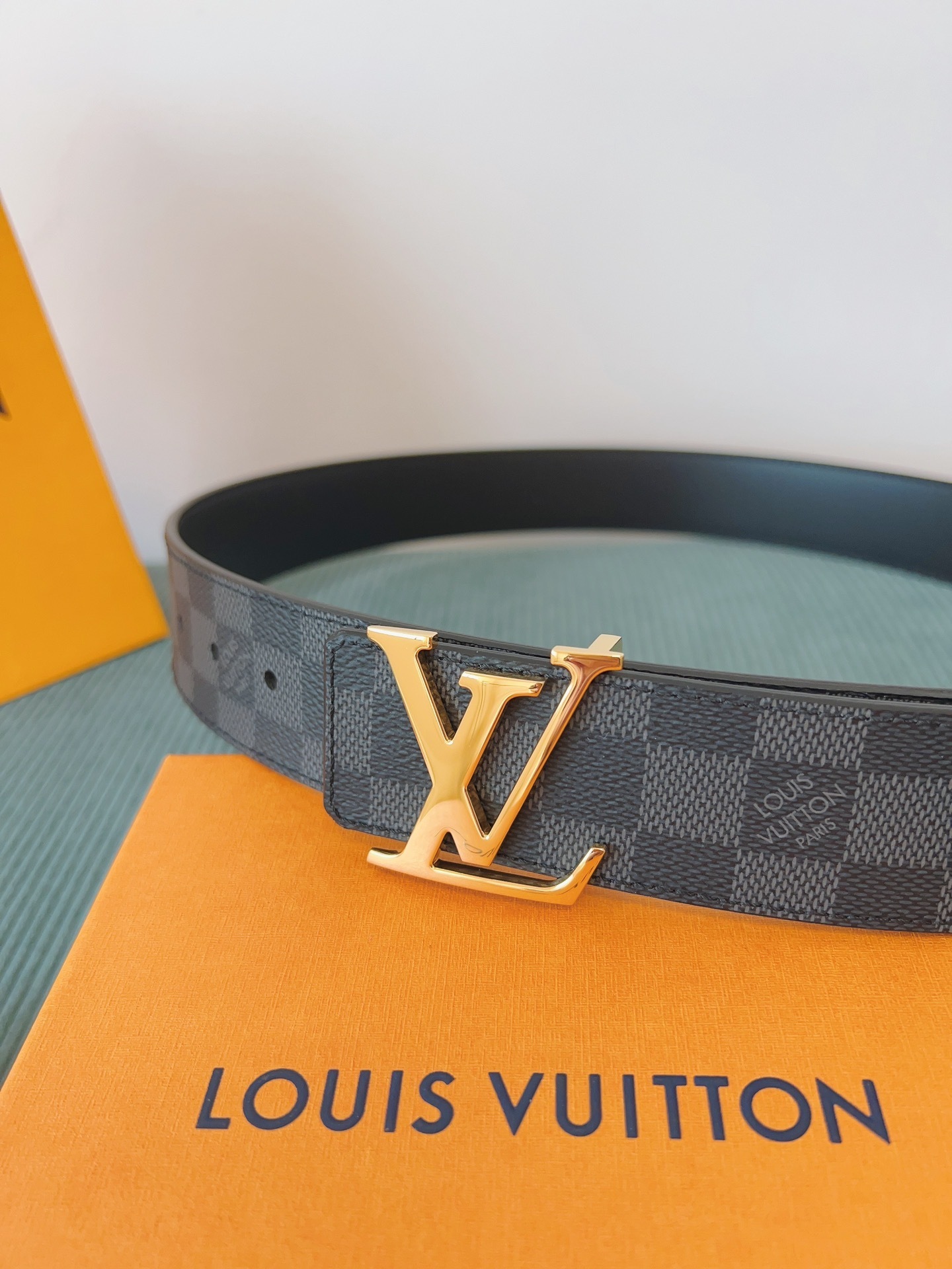 Louis Vuitton LV Initiales 40mm Belt Damier Graphite Canvas