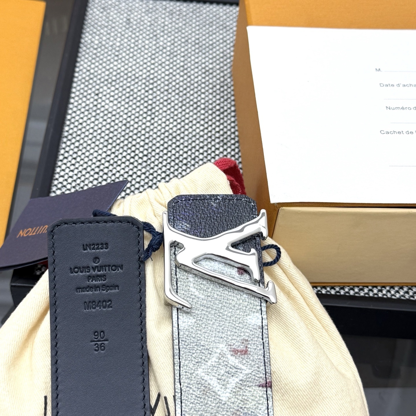 Louis Vuitton LV Initiales 40mm Artistic Monogram Canvas Belt