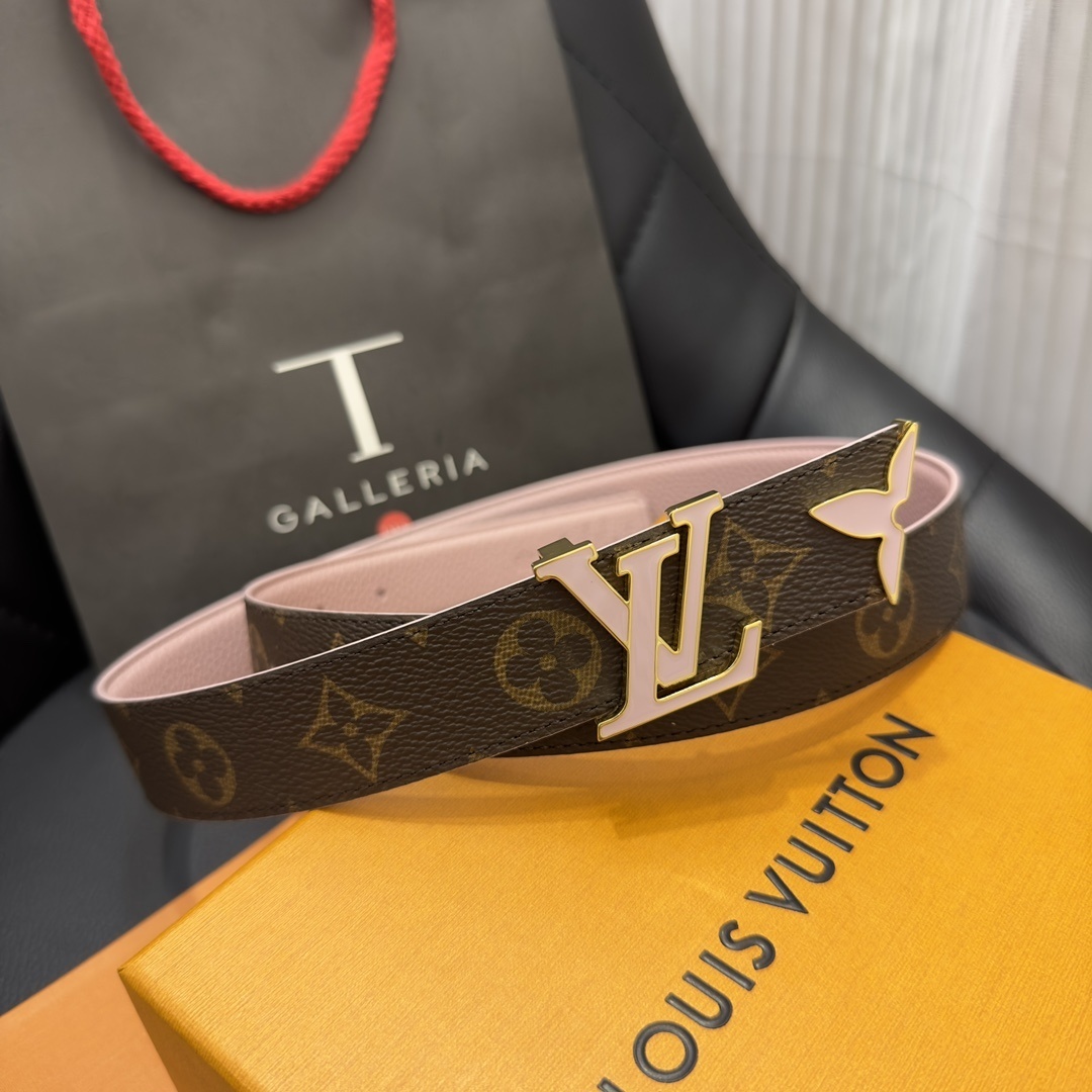 Louis Vuitton Pink Monogram Belt