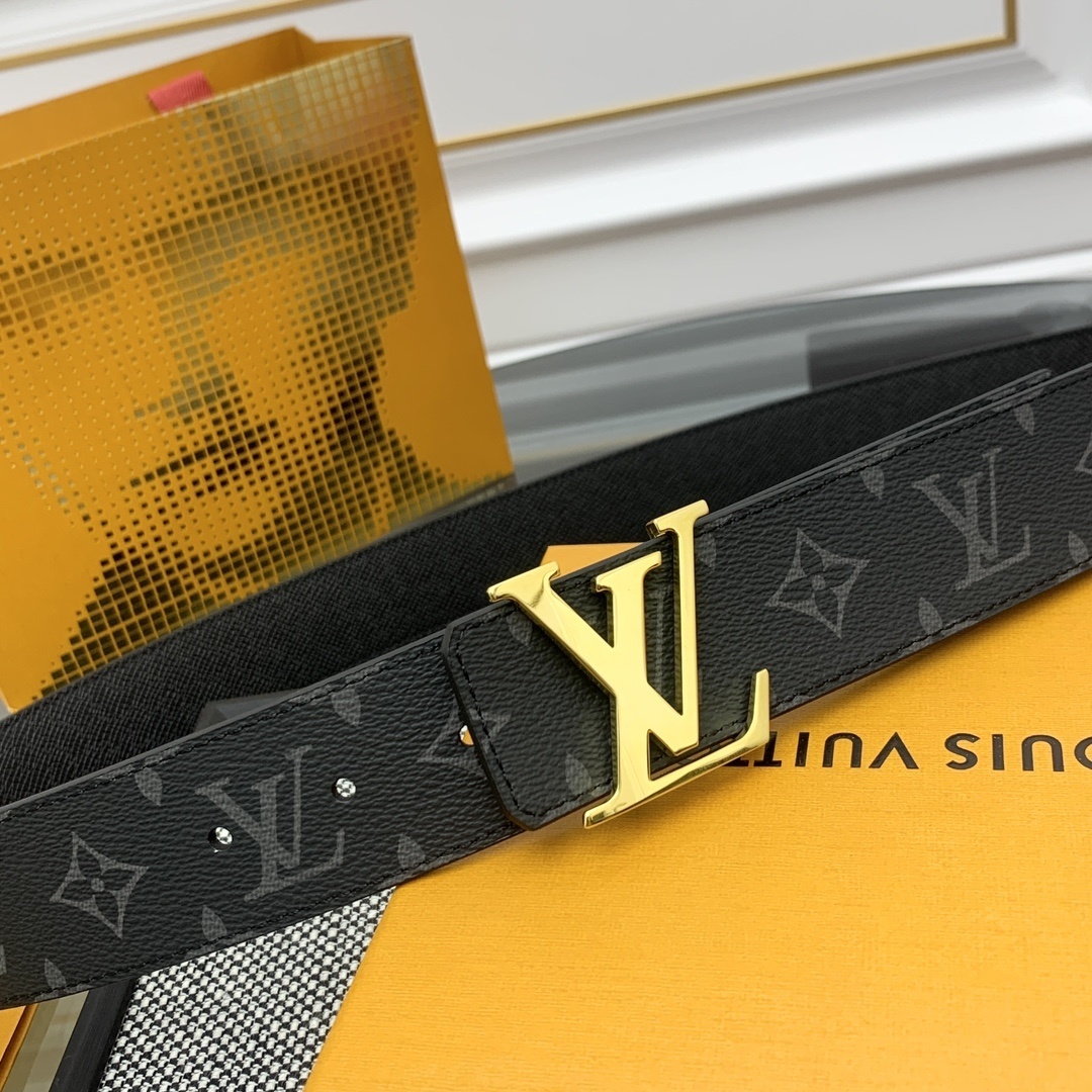 Louis Vuitton LV Initiales 40mm Reversible Belt Black & Monogram