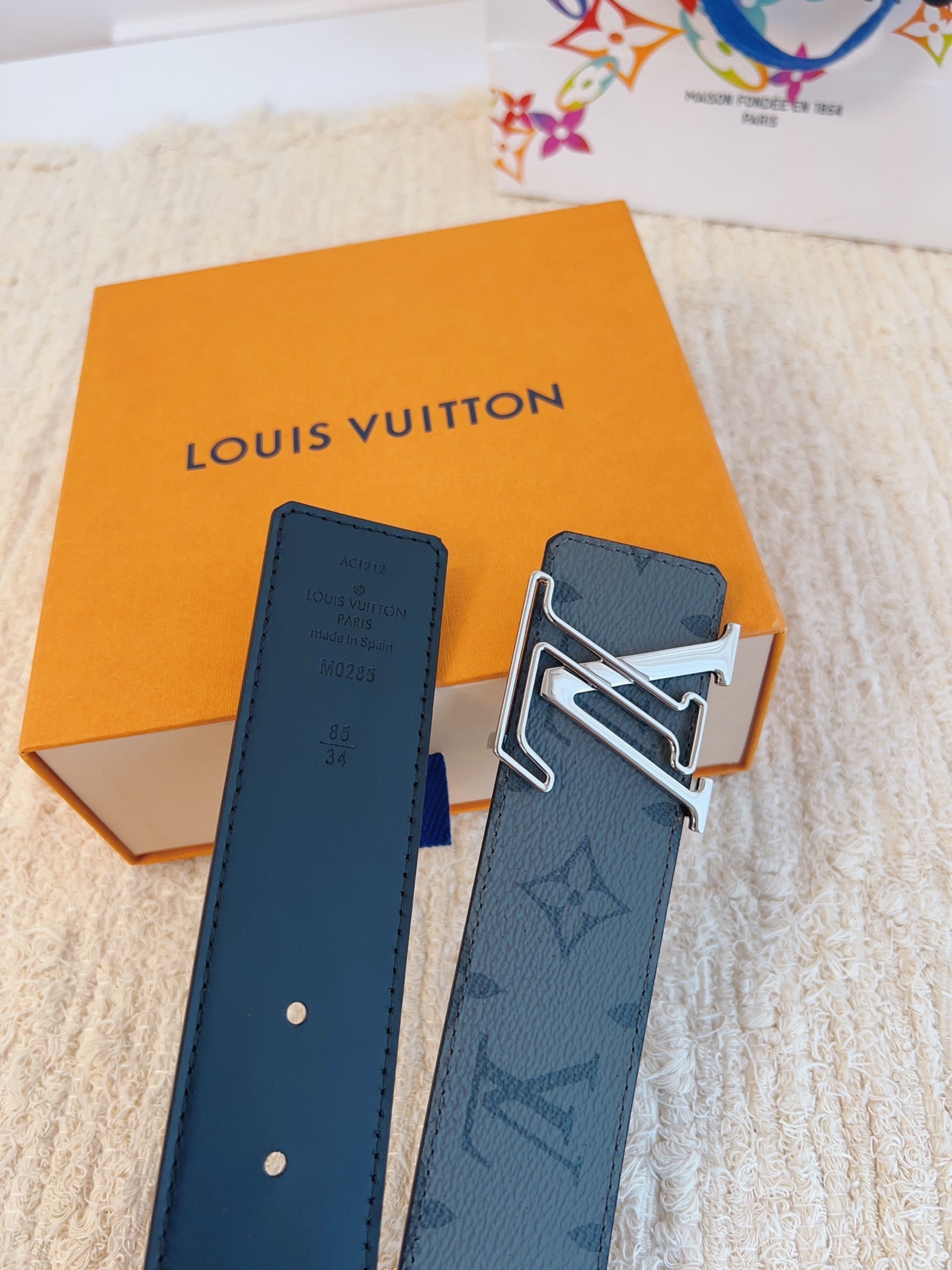 Louis Vuitton LV Initiales 40mm Belt Monogram Eclipse Silver