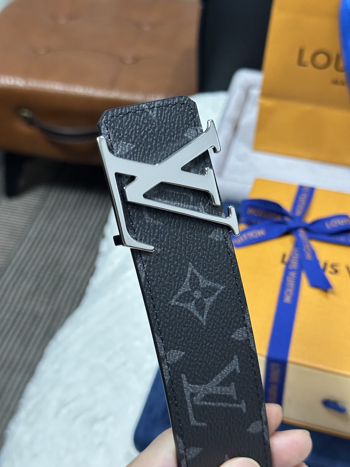 Louis Vuitton LV Initiales 40mm Belt - Monogram Eclipse Canvas