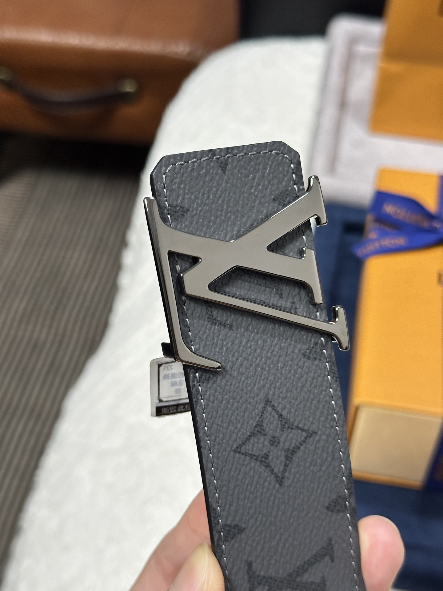 Louis Vuitton LV Initiales 40mm Belt Monogram Eclipse Canvas