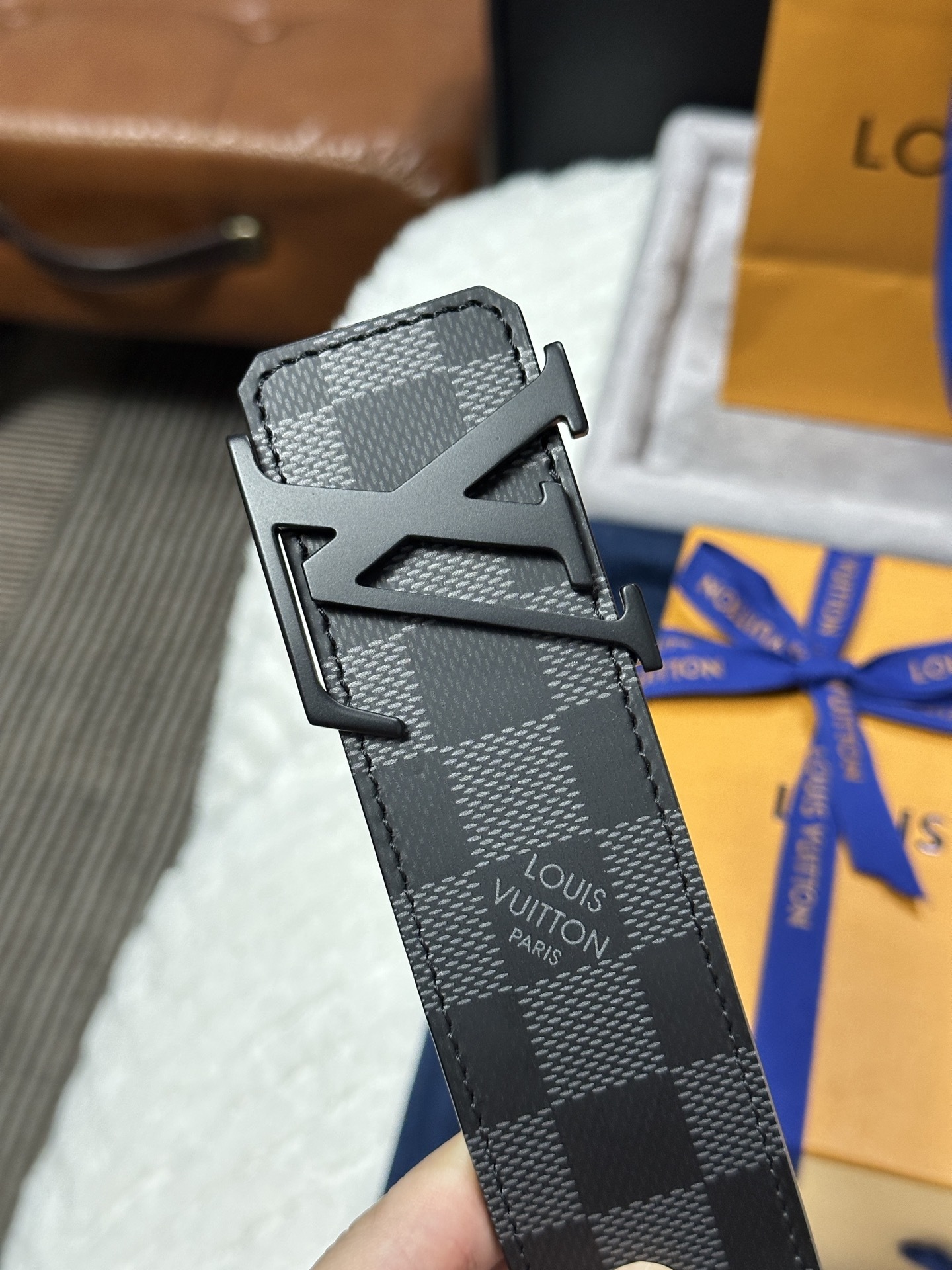 Louis Vuitton LV Initiales 40mm Belt - Damier Graphite Canvas