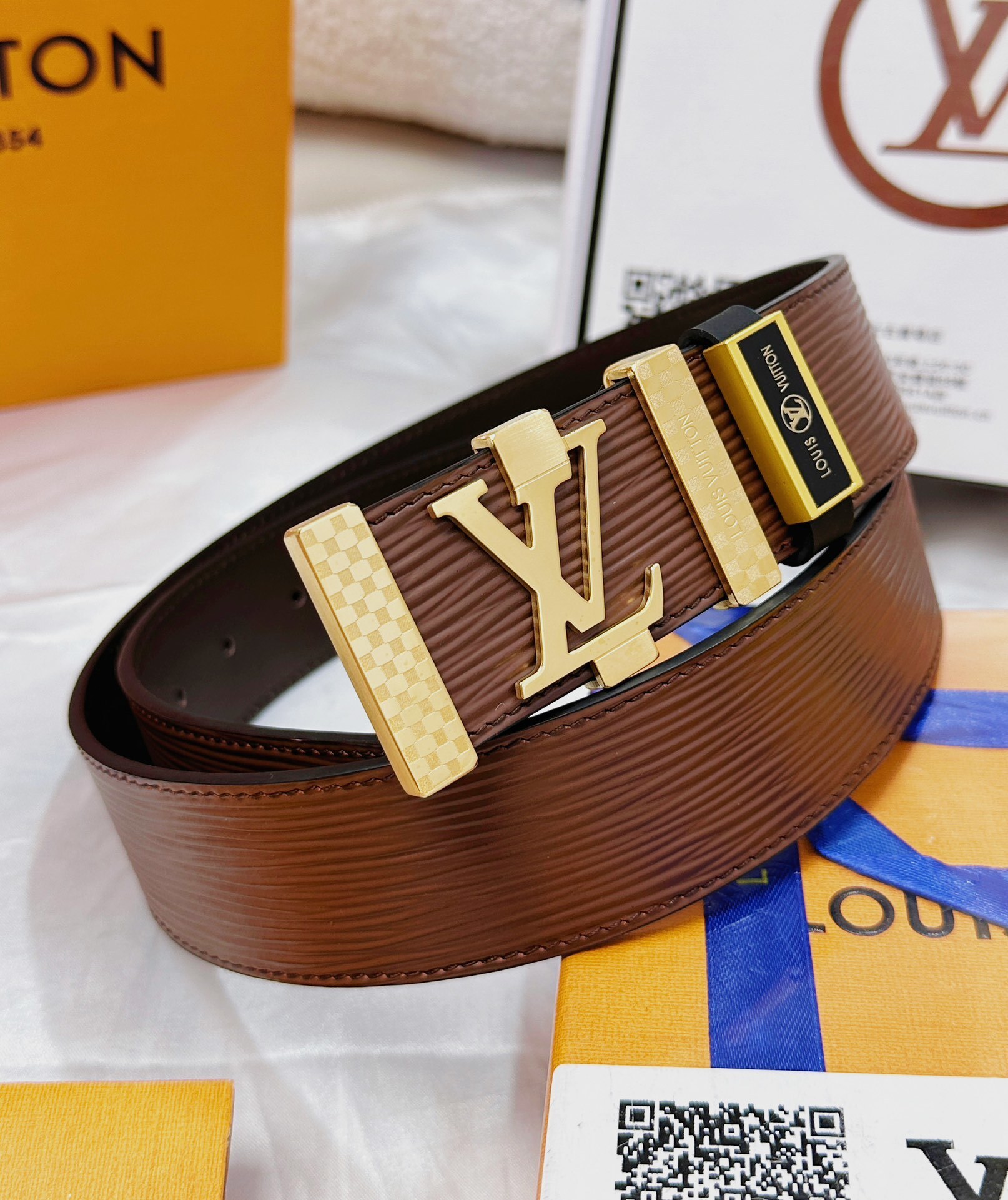 Louis Vuitton Men's Epi Leather Belt - Luxury Designer Accessory