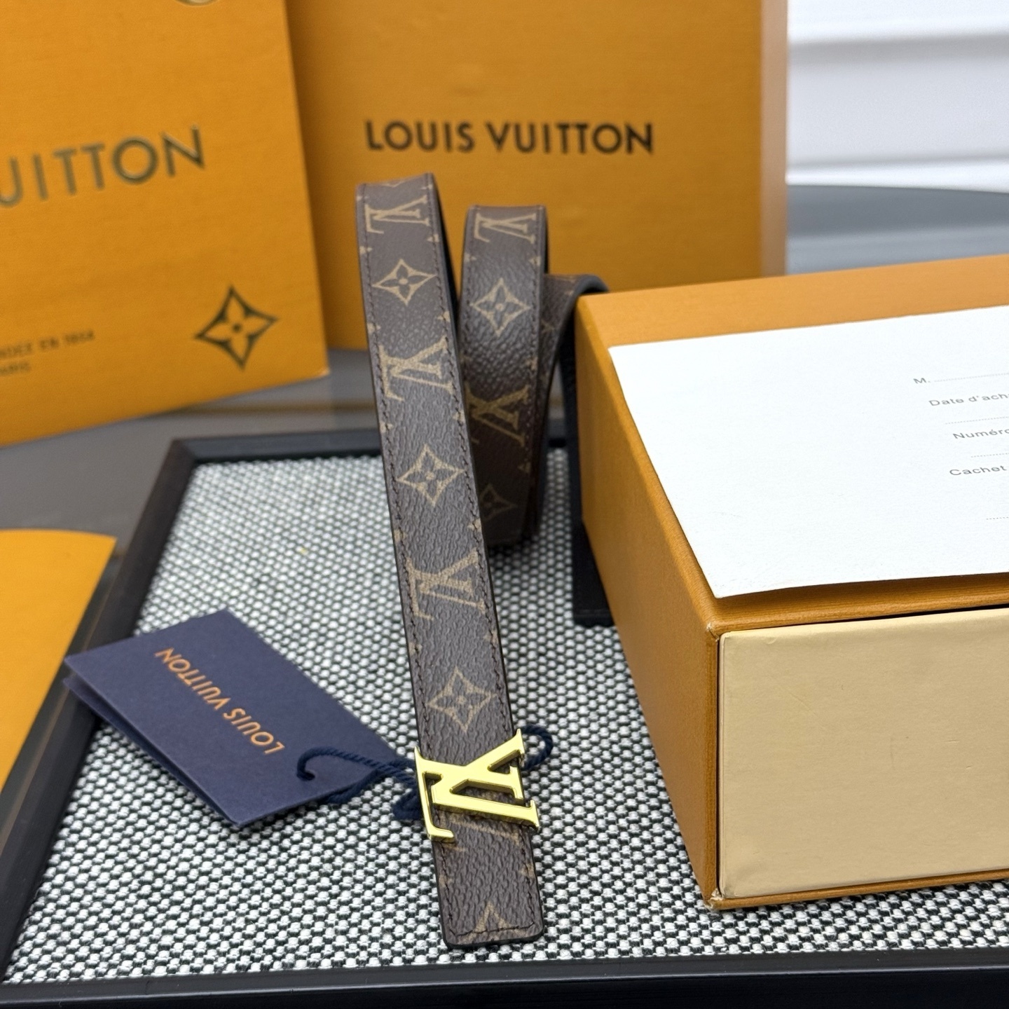 Louis Vuitton Monogram Canvas Double Wrap Bracelet with Gold LV Logo
