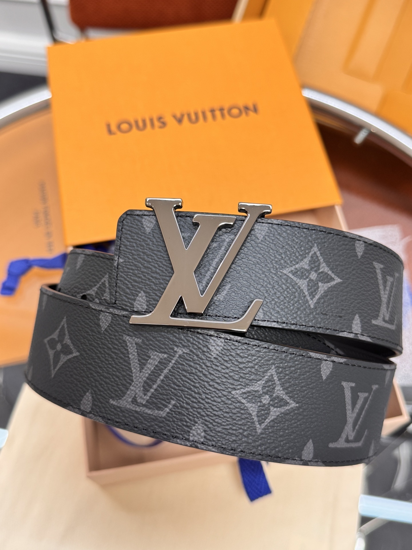 Louis Vuitton LV Initiales 40mm Monogram Eclipse Men's Belt