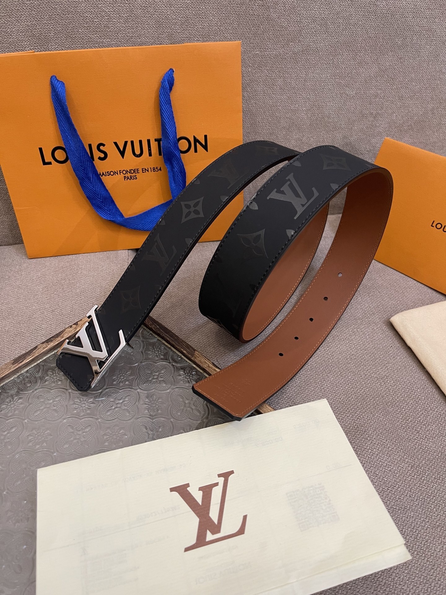 Louis Vuitton LV Initiales 40mm Reversible Belt Monogram Eclipse