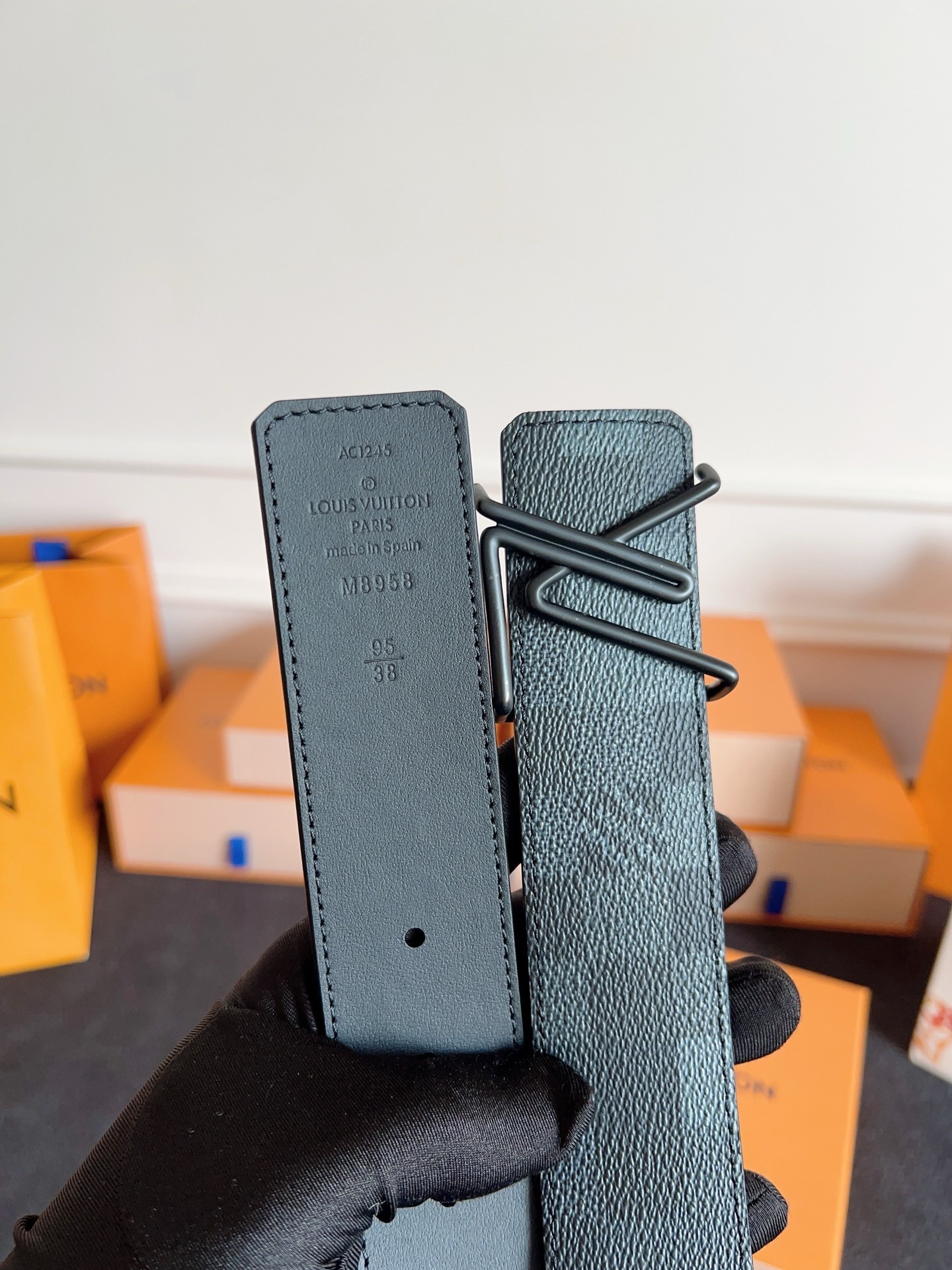 Louis Vuitton LV Initial 40mm Belt Damier Graphite Canvas