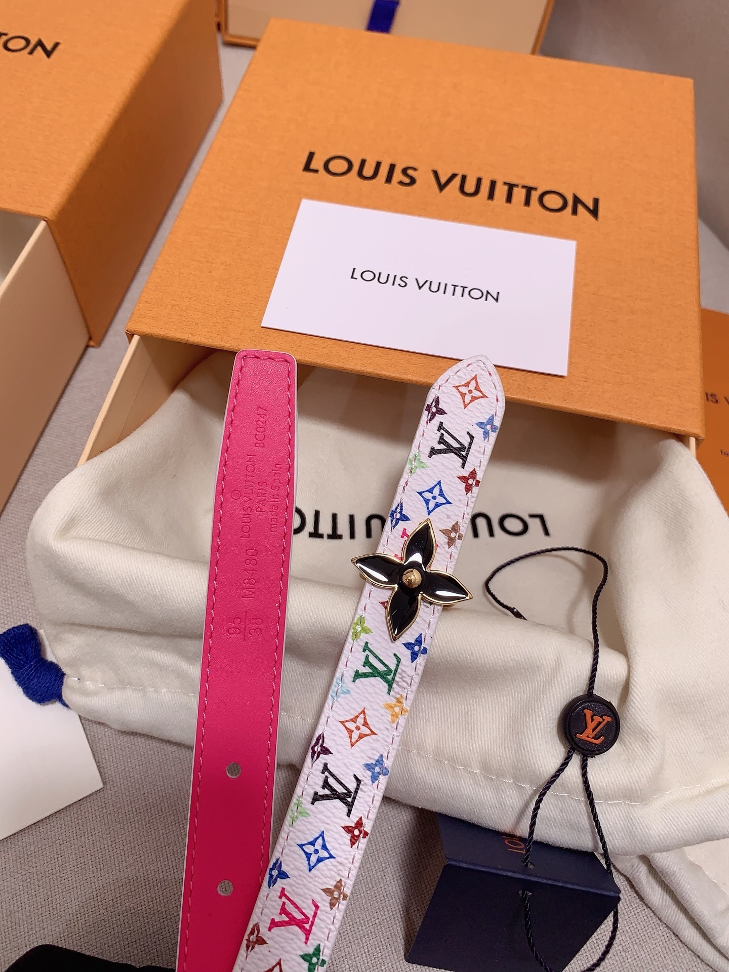 Louis Vuitton Multicolor Monogram Bracelet with Flower Charm