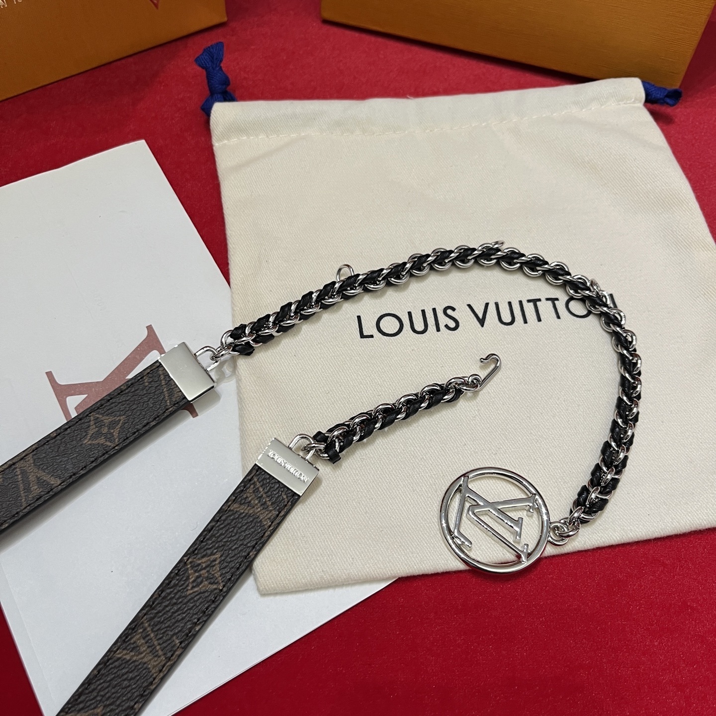 Louis Vuitton Monogram Canvas Iconic Chain 20mm Belt for Women