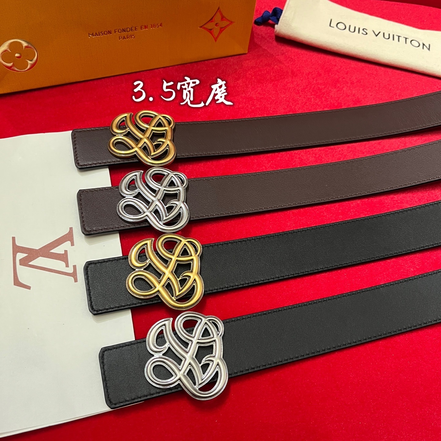 Louis Vuitton Men's 35mm Reversible Leather Belt - Luxury Accessory