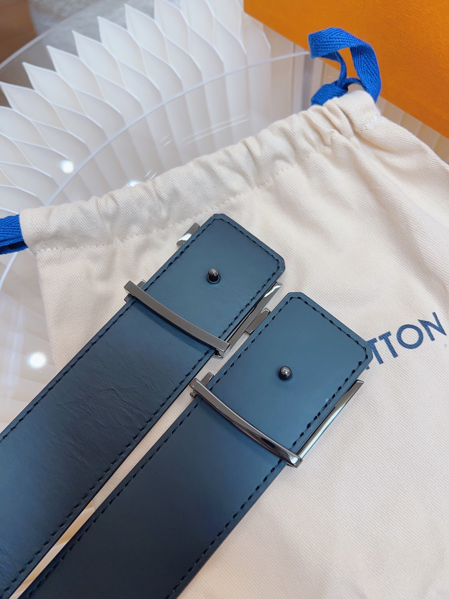 Louis Vuitton LV Initiales 40mm Monogram Eclipse Men's Belt