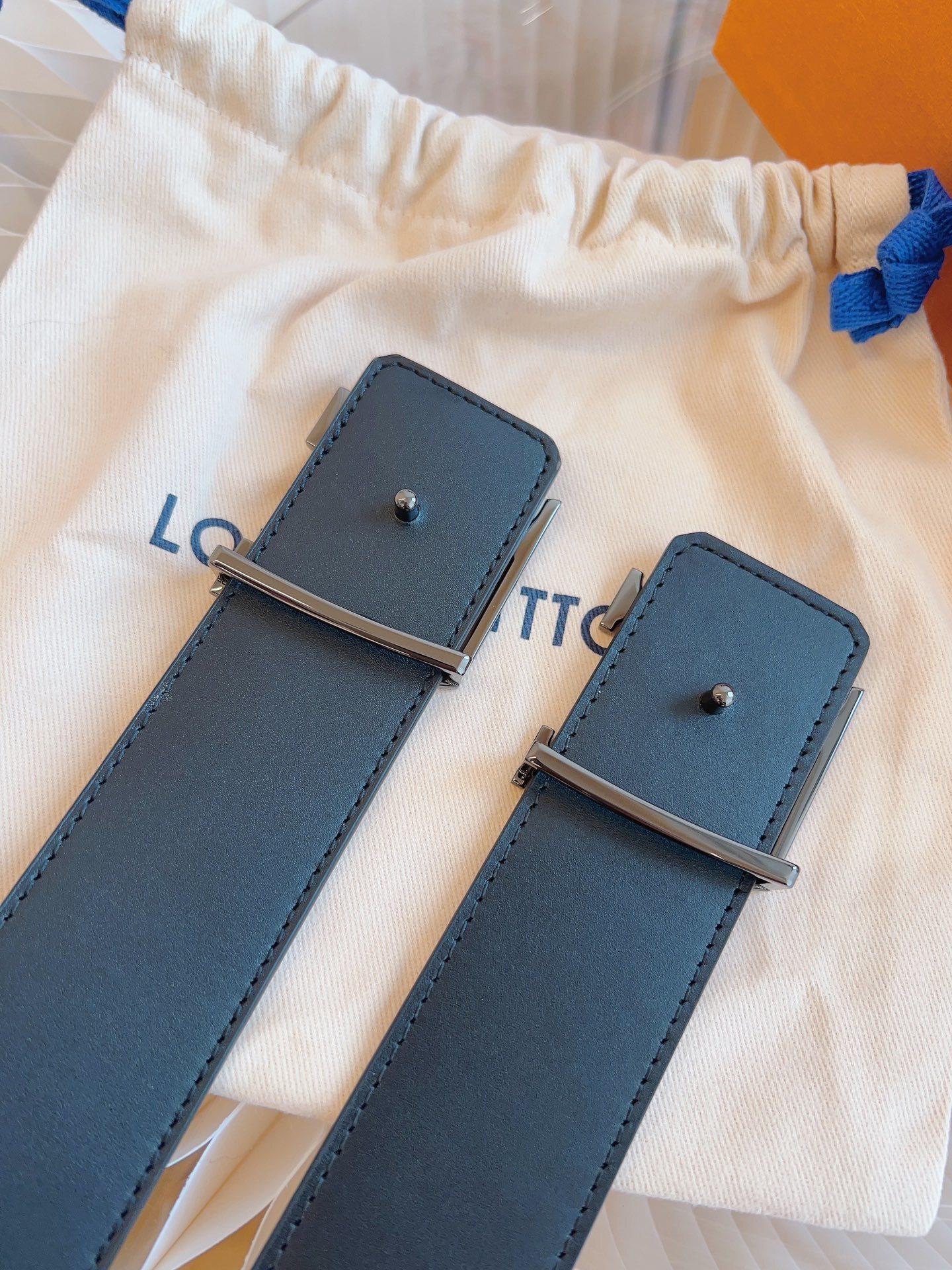 Louis Vuitton LV Initiales Damier Graphite Men's Belt