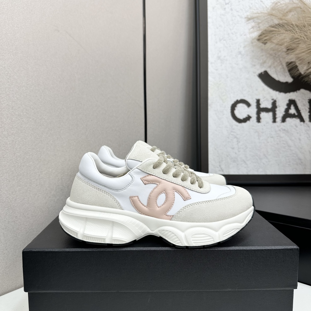 Chanel White & Pink Runners