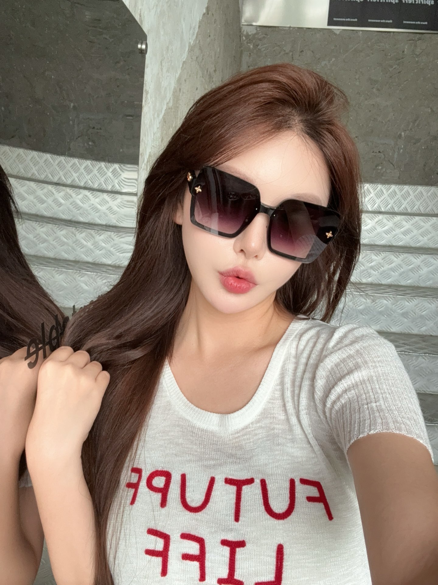 Luxury Oversized Square Sunglasses for Women with Gold Accents