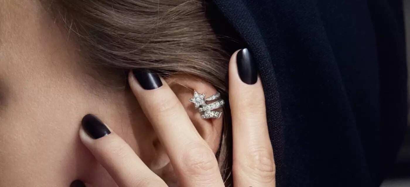 Chanel Diamond Star Spiral Ear Cuff – Designer Jewelry