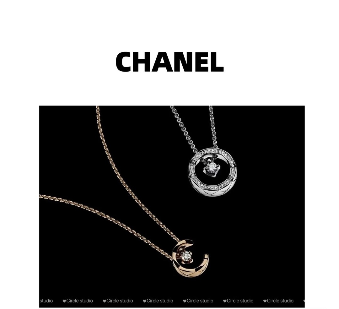 Chanel Two-Tone Diamond Pendant Necklace – Elegant Design