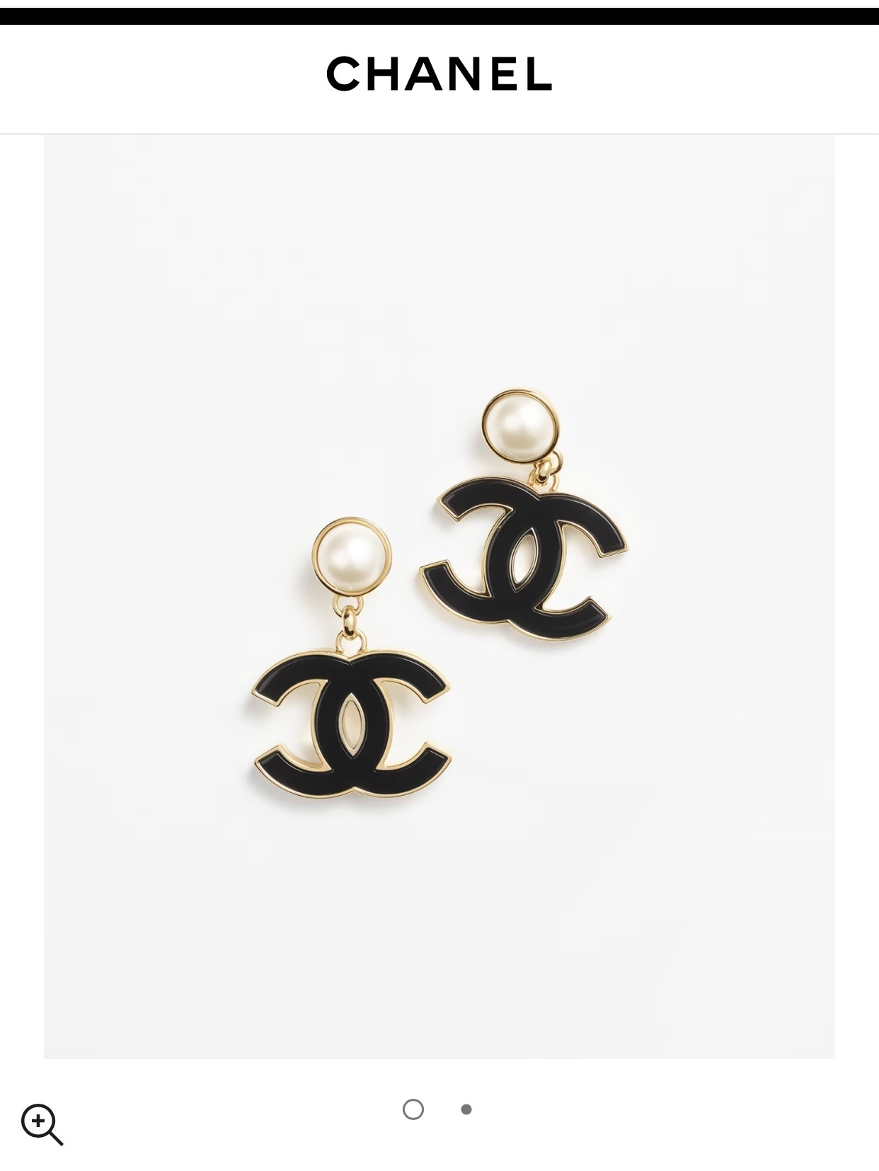 Chanel Black Gold Pearl Earrings – Chanel Black & Gold CC Pearl Drop