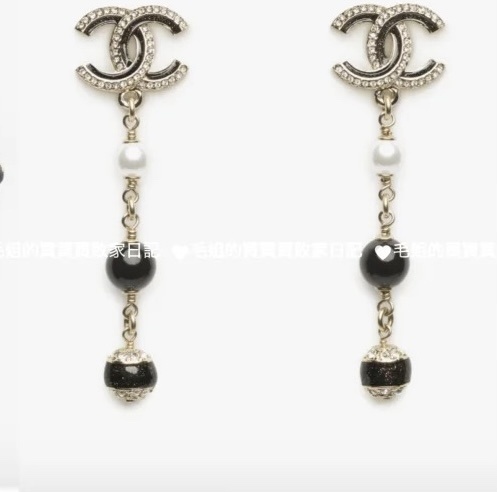 Chanel Black Pearl Drop Earrings – Chanel Crystal CC Black & Pearl