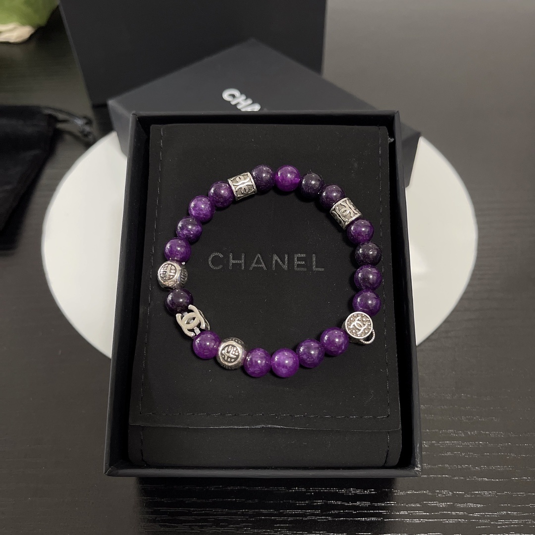Chanel Amethyst Bead Bracelet – Premium Quality