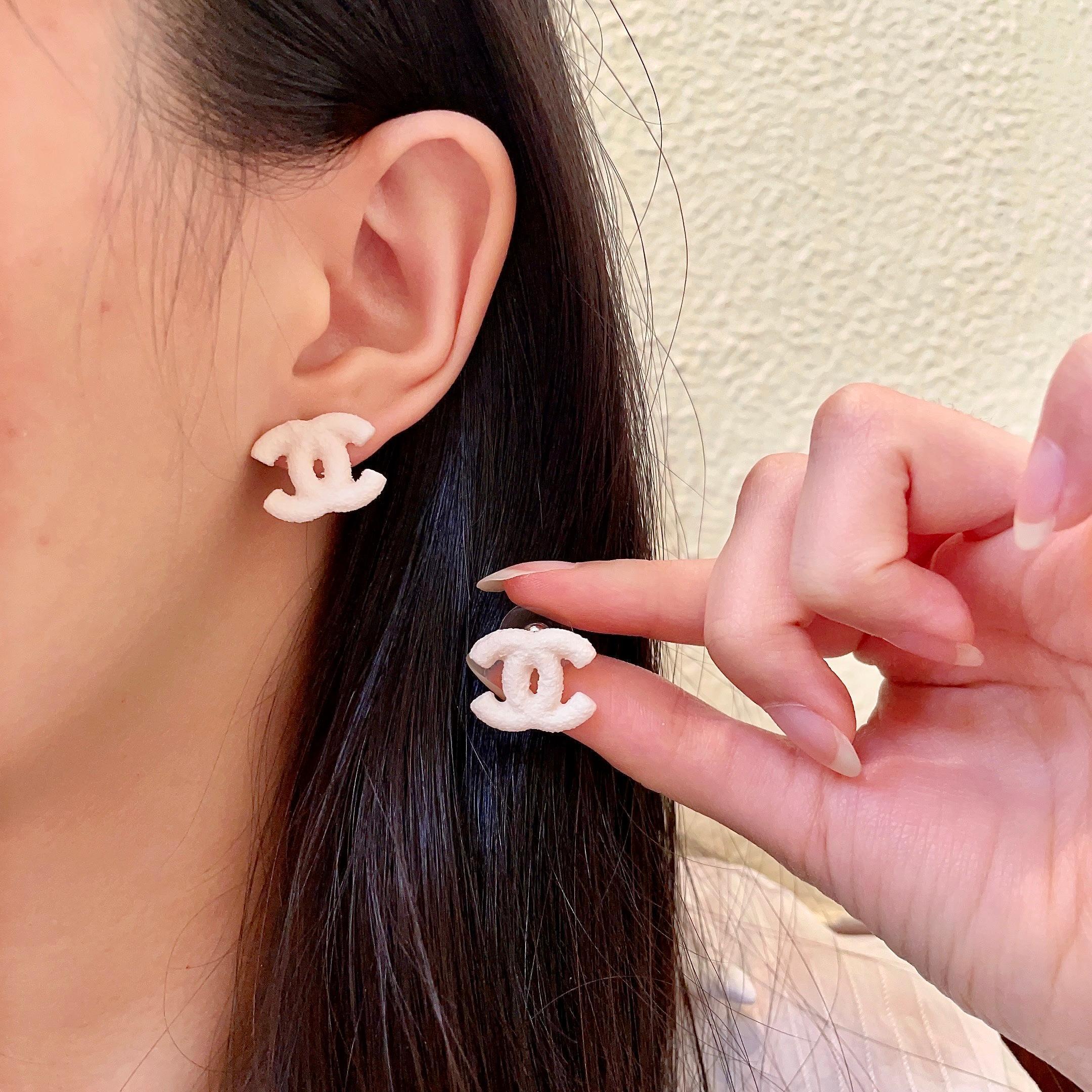 Chanel Terry Cloth CC Earrings – Designer Chic