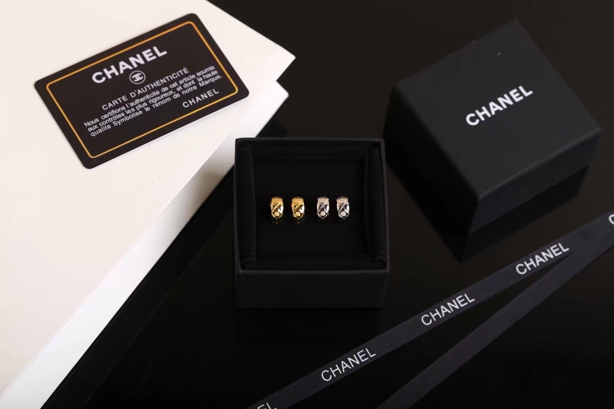 Chanel Mini Hoop Earrings Gold & Silver – Designer