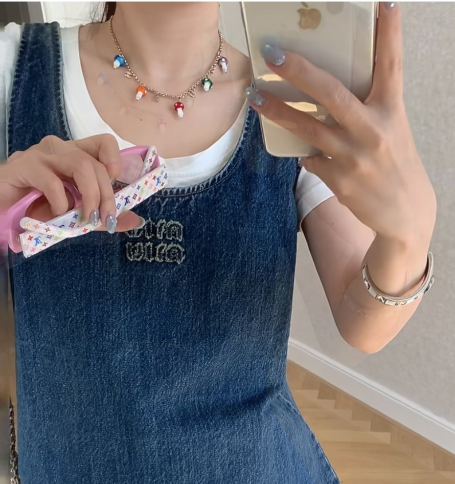 Chanel Mushroom Charm Necklace – Silver & Colorful