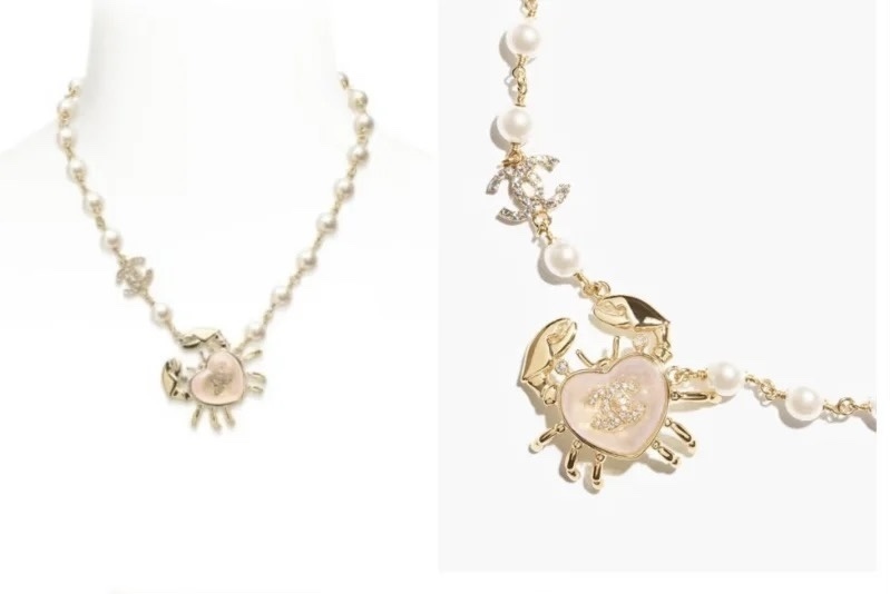 Chanel Gold Crab Pearl Necklace – Whimsical Charm