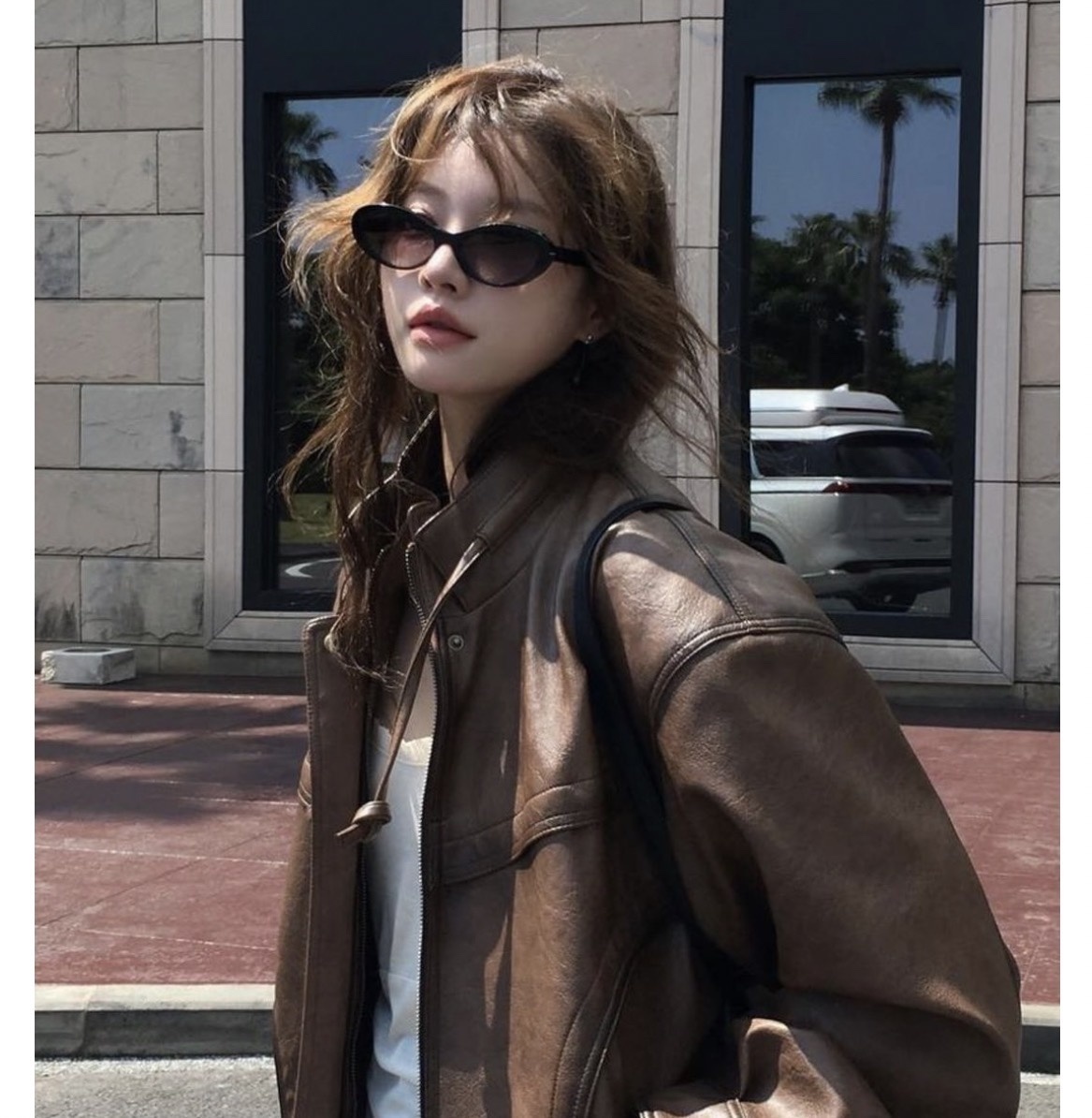 Retro Oval Cat Eye Sunglasses – Vintage Black Frames for Women Y2K