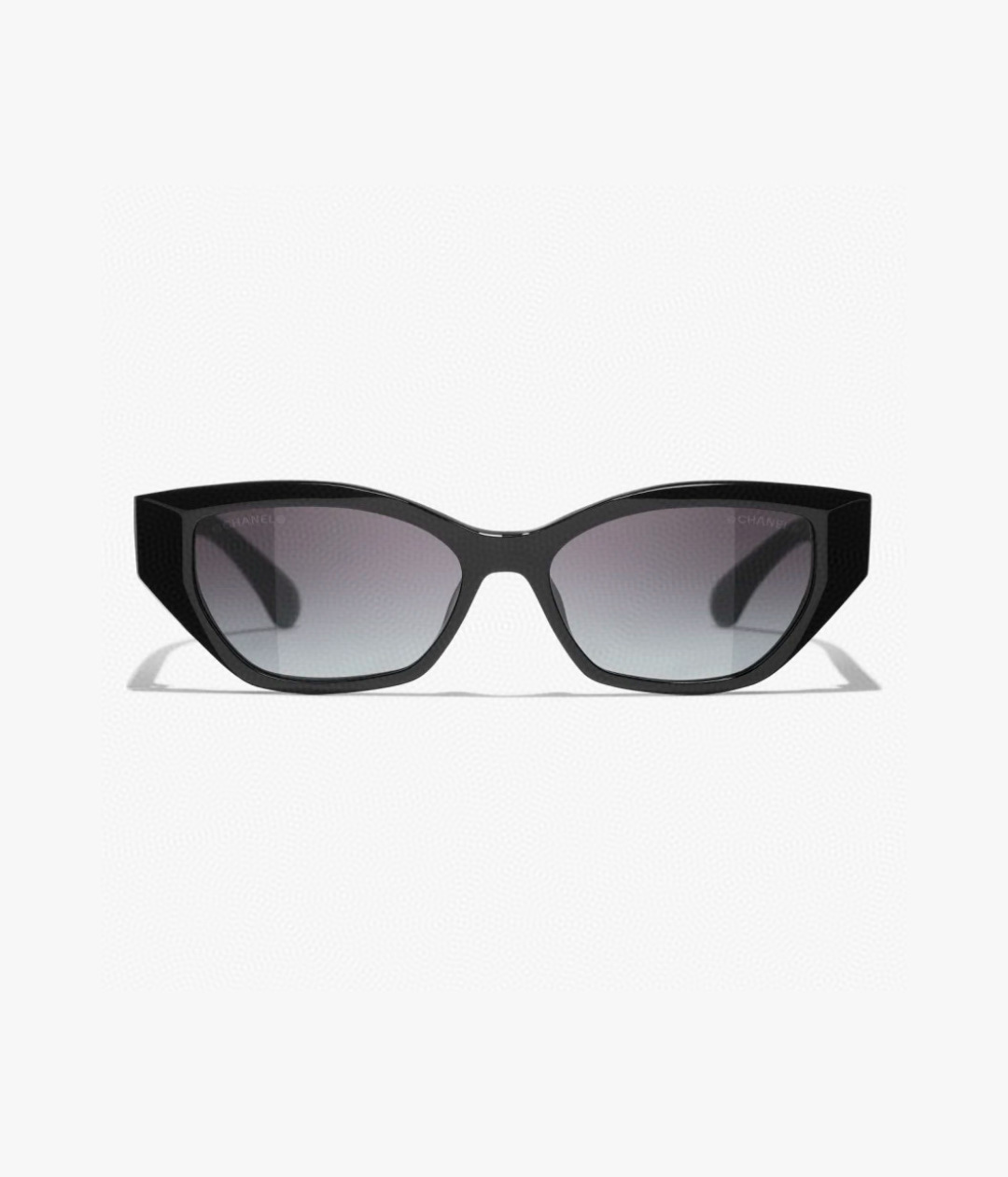 Chanel Black Futuristic Cat-Eye Sunglasses – Gradient Lens