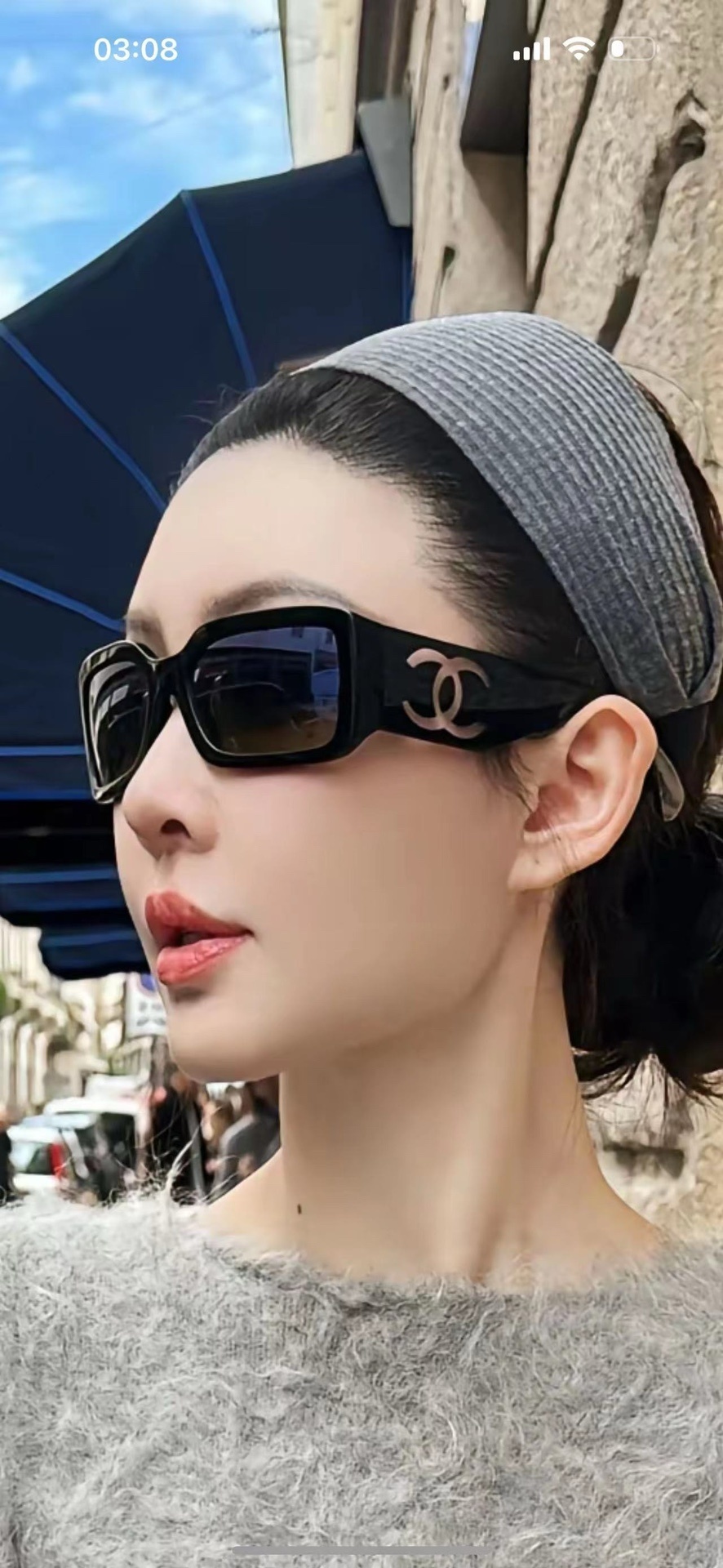 Chanel Black Rectangular Sunglasses iconic – Chanel Black Rectangular
