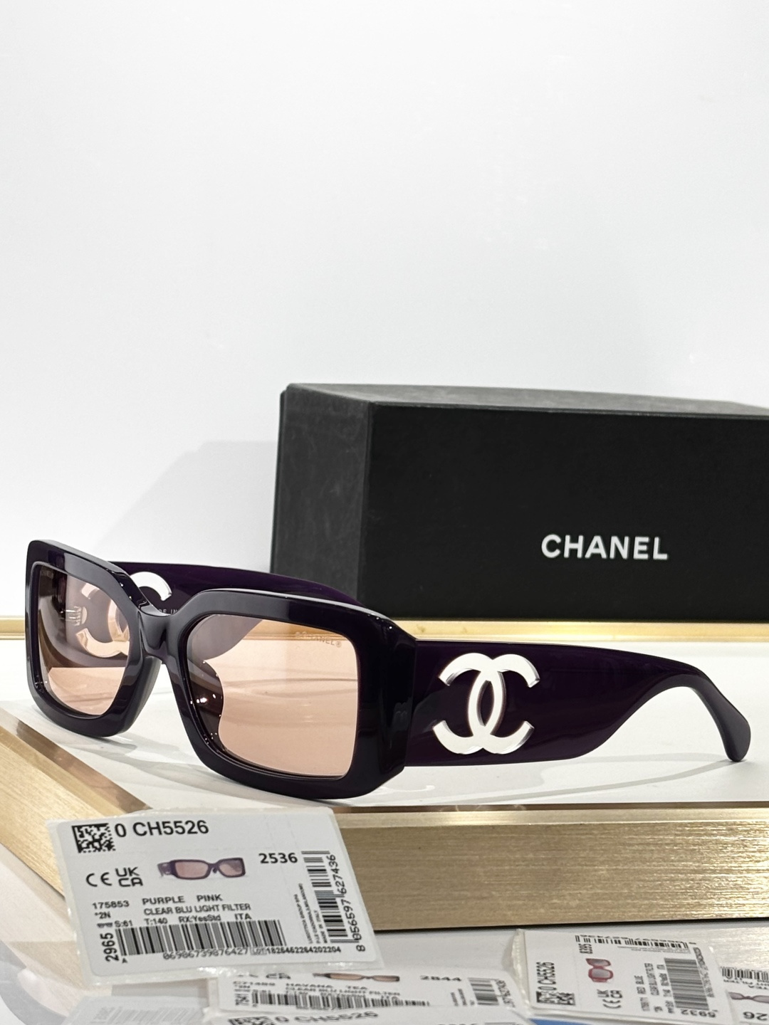 Chanel Purple Frame Sunglasses – Pink Lens – CH5526