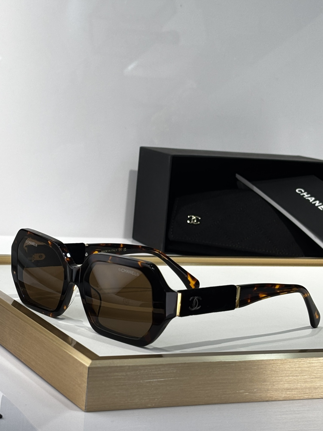 Chanel Luxury Oversized Square Sunglasses – Geometric CC Logo Eyewear