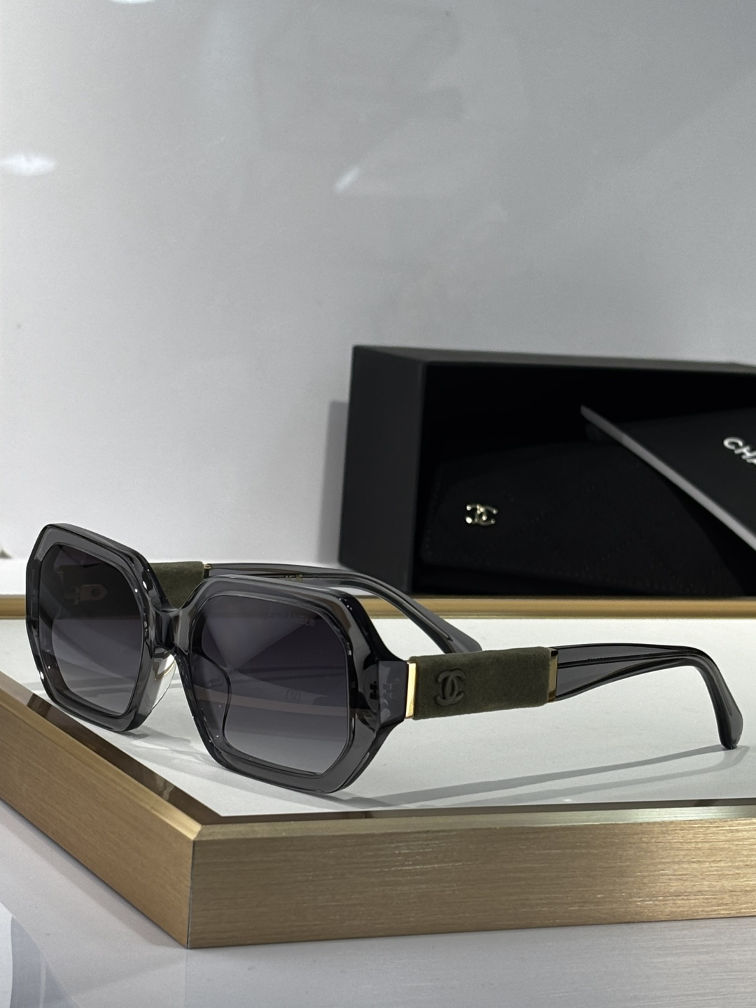 Chanel Luxury Oversized Square Sunglasses – Geometric CC Logo Eyewear