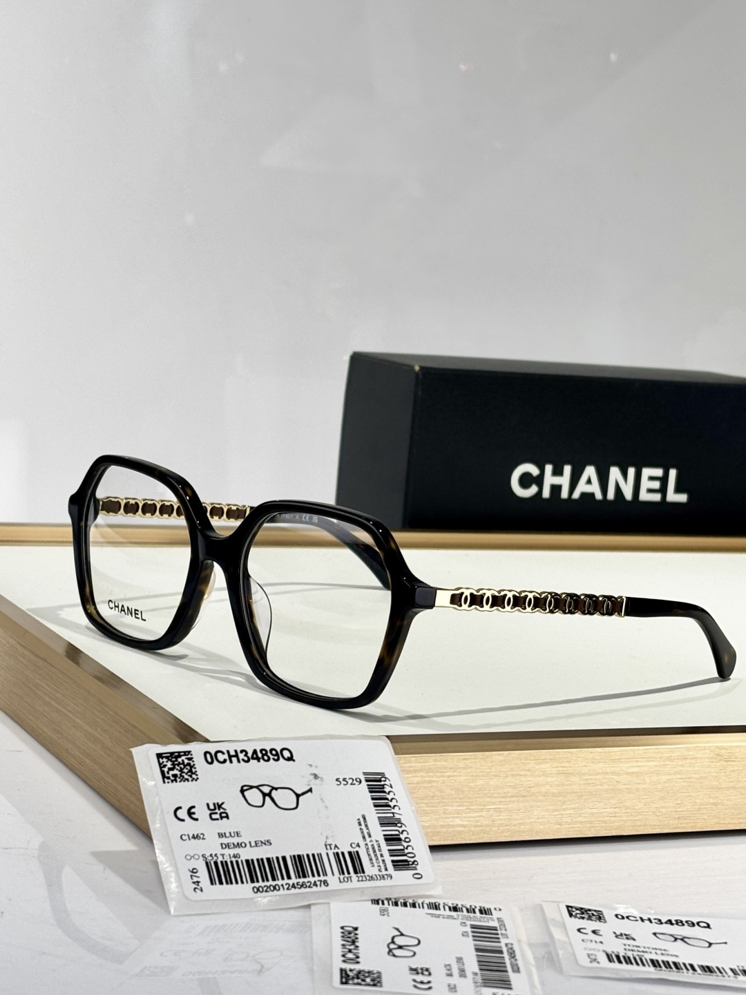 gold Chanel Octagon Black Eyeglasses – Chanel Octagon Black Eyeglasses