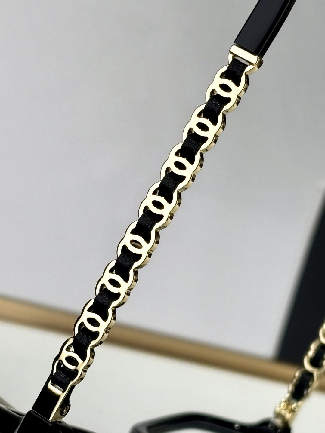 Chanel OCH3489Q Square Eyeglasses with Iconic Gold Chain Temples