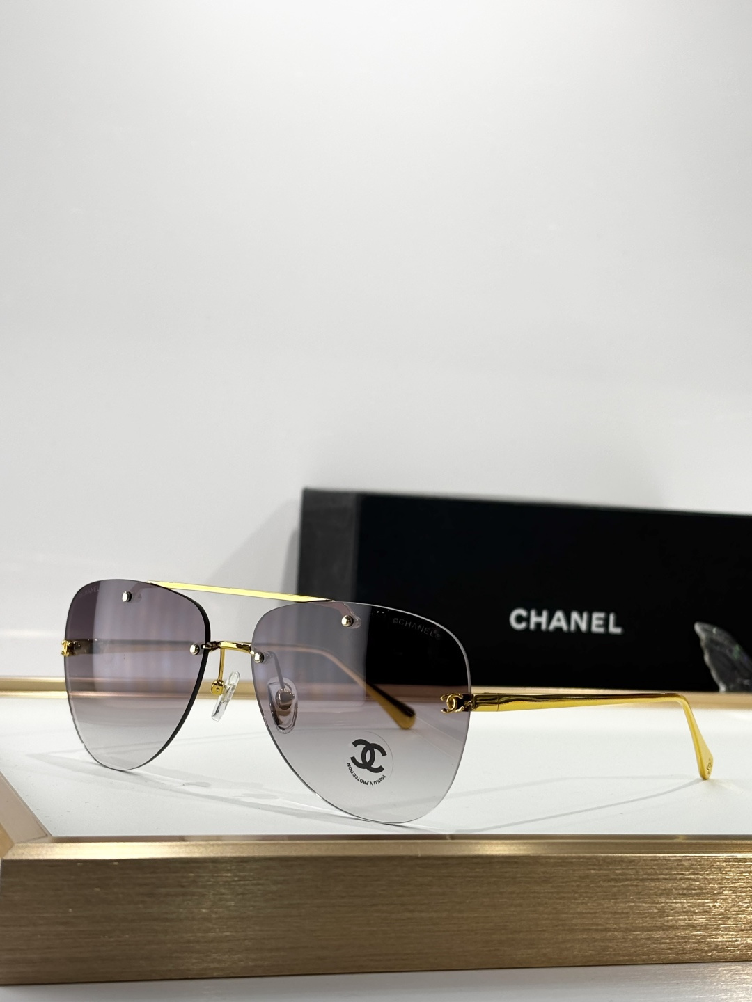 Chanel Luxury Rimless Aviator Sunglasses – Premium Designer Eyewear