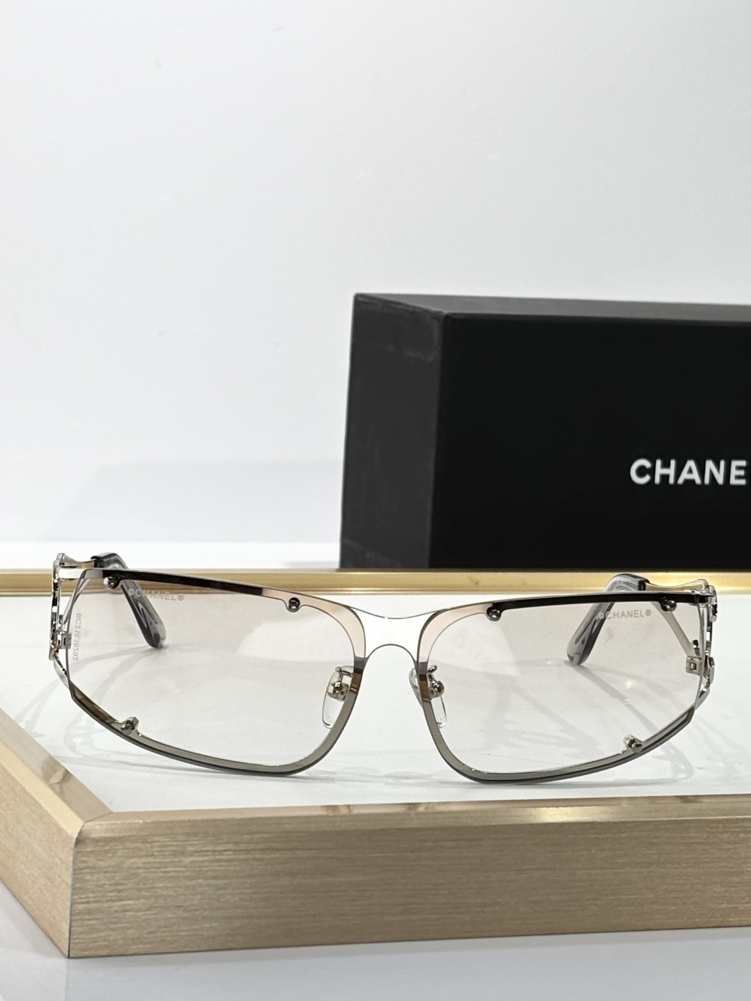 Luxury Chanel Silver Rimless Sunglasses – Y2K Designer Eyewear