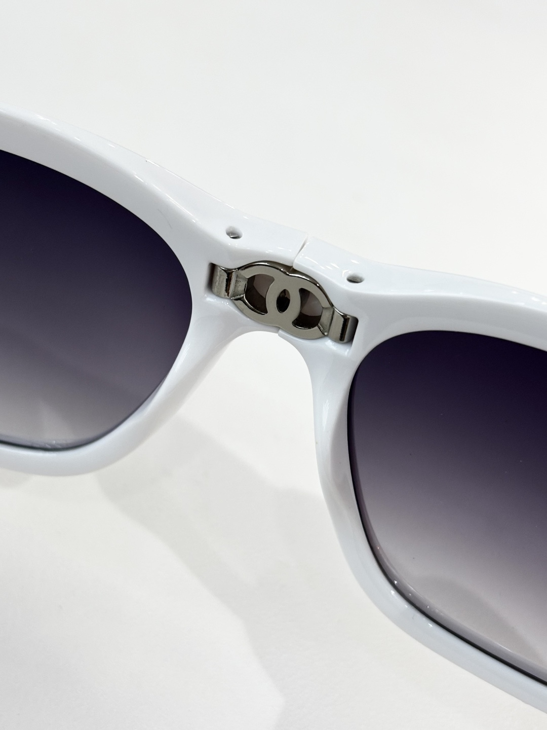 Chanel Luxury Oversized Square Sunglasses with Quilted Gold Temples