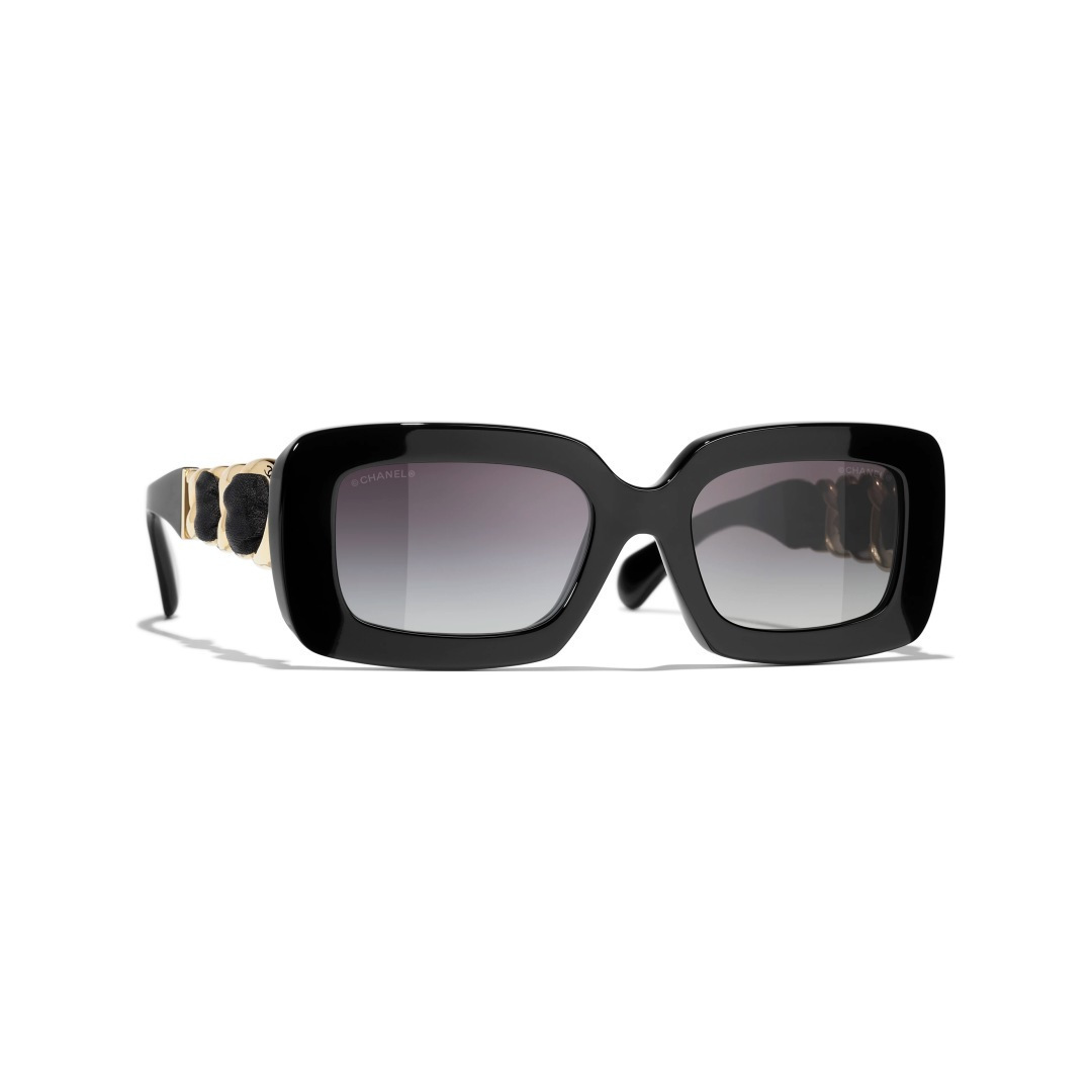 Chanel Black Chain-Link Sunglasses – Iconic Style