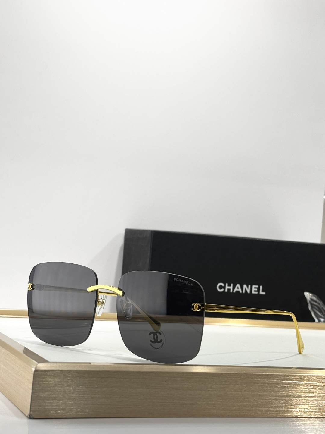 Chanel Rimless Square Sunglasses – Luxury CC Logo Gradient Eyewear