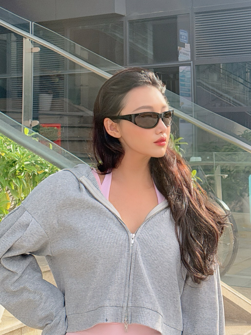 Women’s Chic Khaki Utility Jumpsuit – Long Sleeve Military Romper