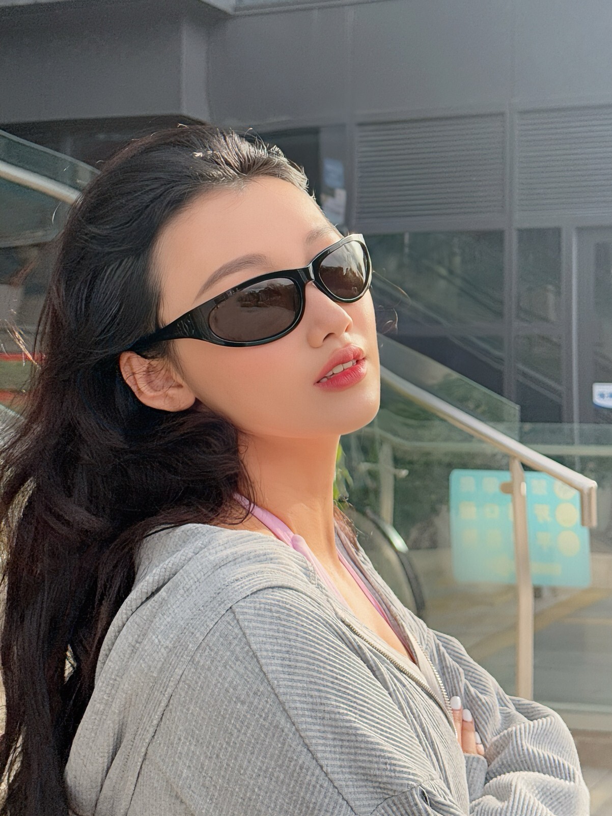 Women’s Chic Khaki Utility Jumpsuit – Long Sleeve Military Romper