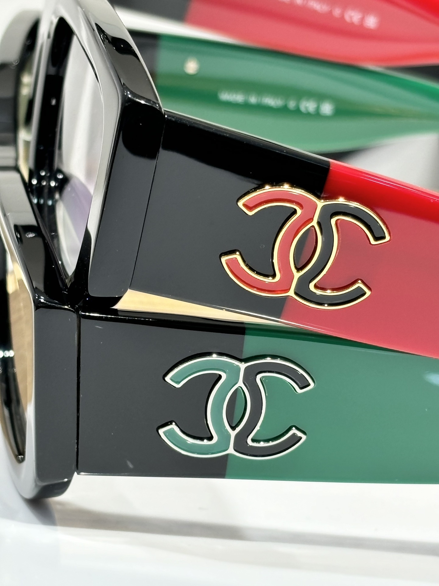 Chanel Polarized Rectangular Sunglasses with Iconic CC Logo